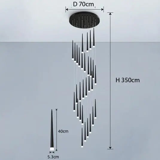 Long Stair Chandelier ChandeliersLife®