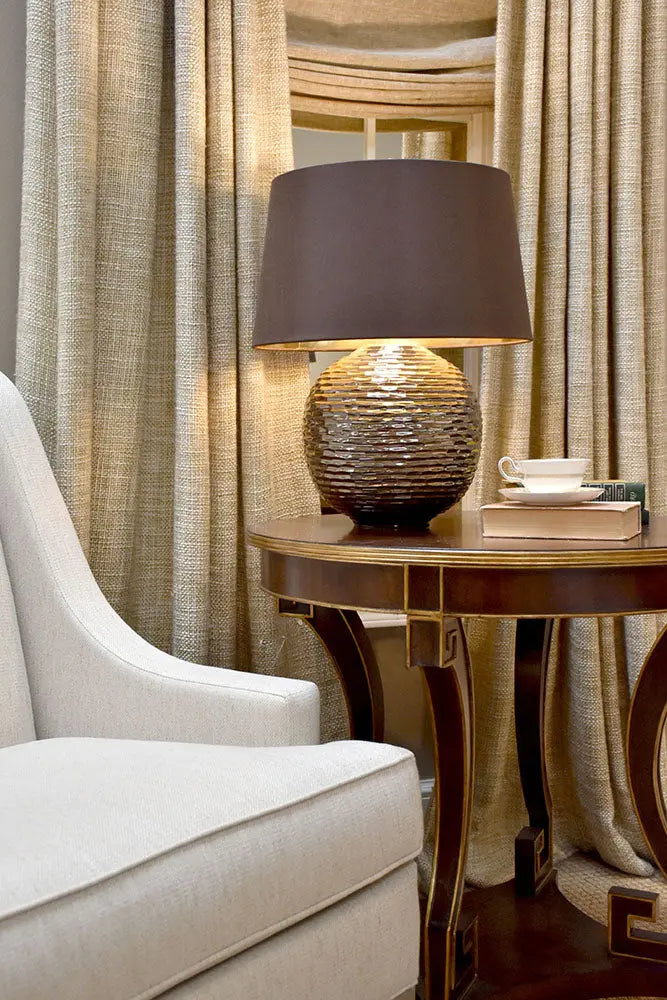 Caesar Table Lamp - Gold Elstead Lighting